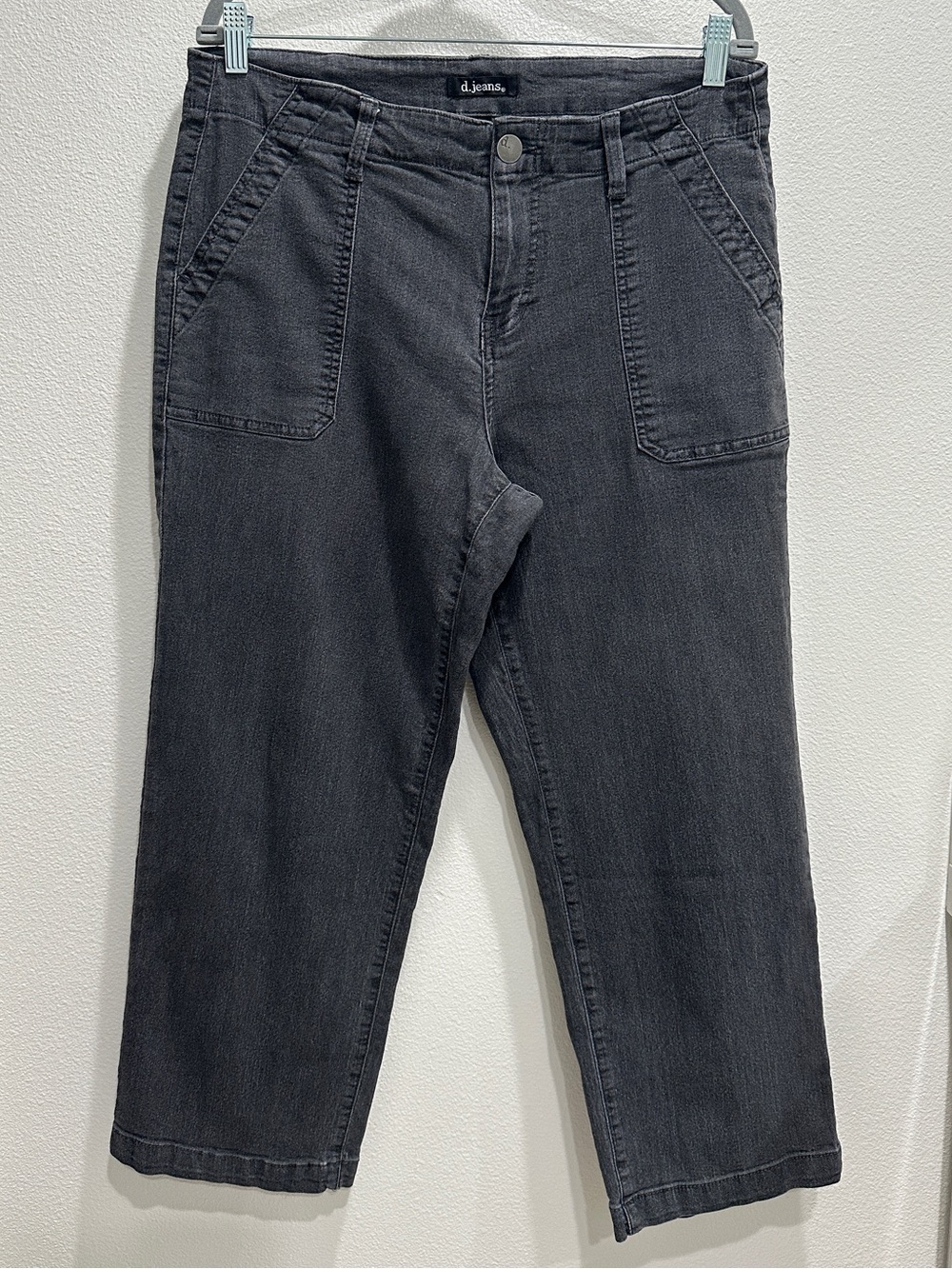 d. jeans Charcoal Cropped Utility Jeans